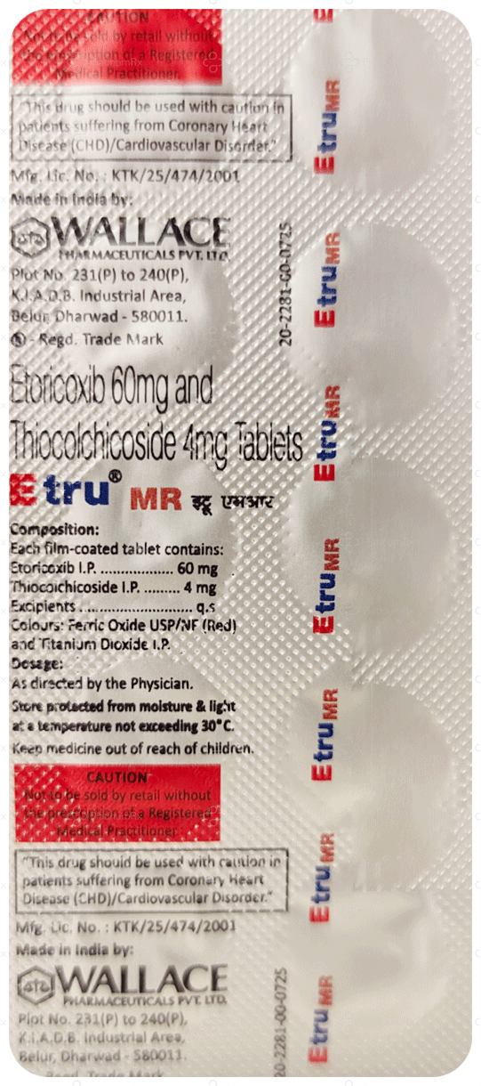 Etru MR 60/4mg Tablet 10s
