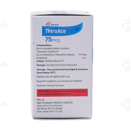 Thiroace 75mcg Tablet 100s