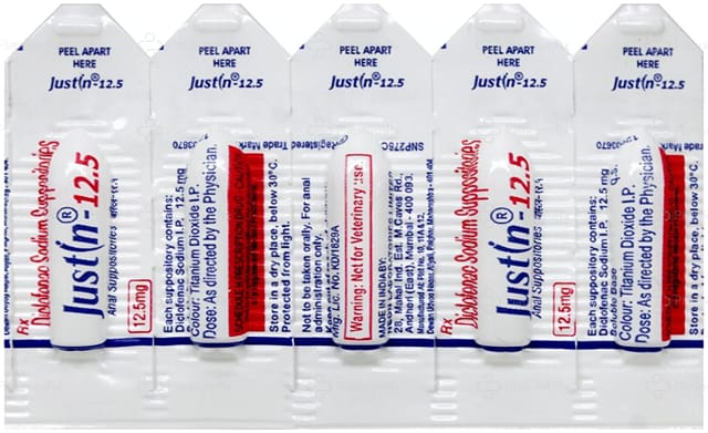 Justin 12.5mg Suppository 5s