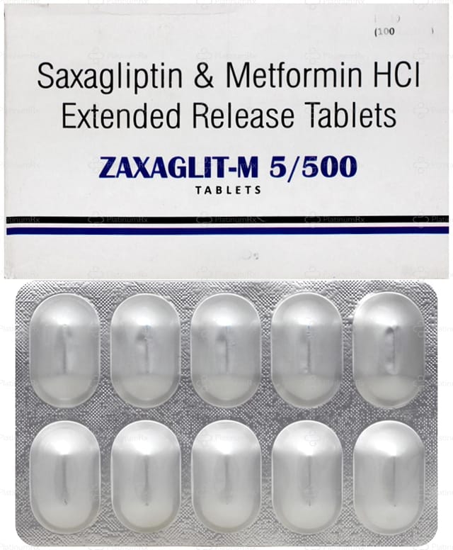 Zaxaglit M 5/500mg Tablet ER 10s