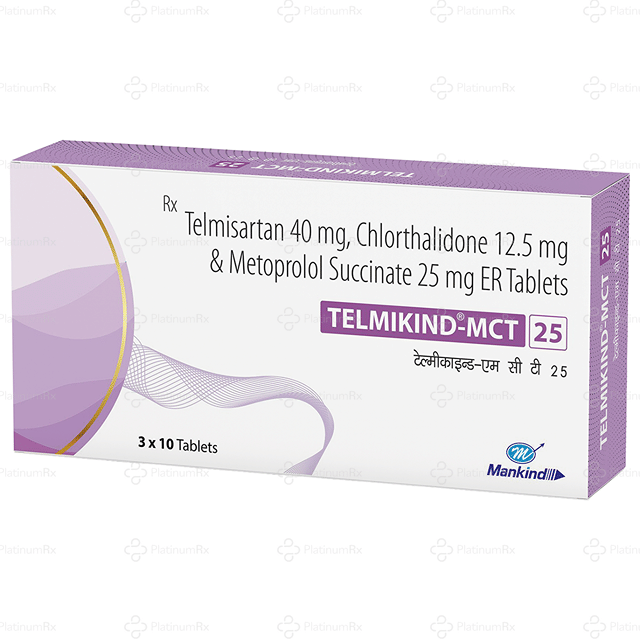 Telmikind MCT 25/40/12.5mg Tablet ER 10s