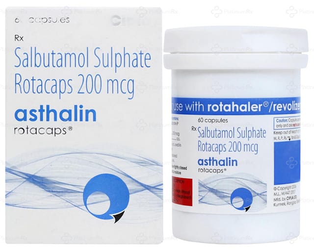 Asthalin Rotas 200mcg Capsule 60s