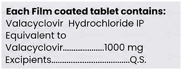 Valcizap 1000mg Tablet 3s