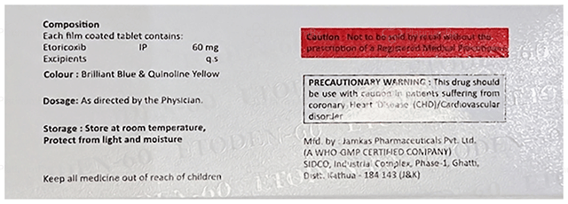 Etoden 60mg Tablet 10s