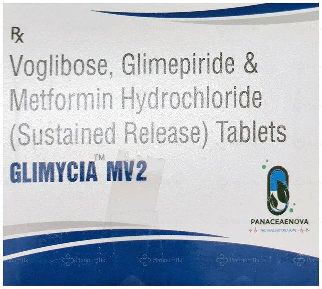 Glimycia MV 2/500/0.2mg Tablet SR 15s