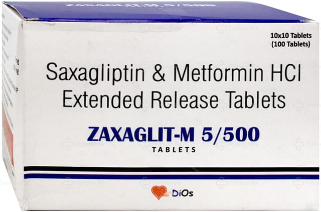 Zaxaglit M 5/500mg Tablet ER 10s