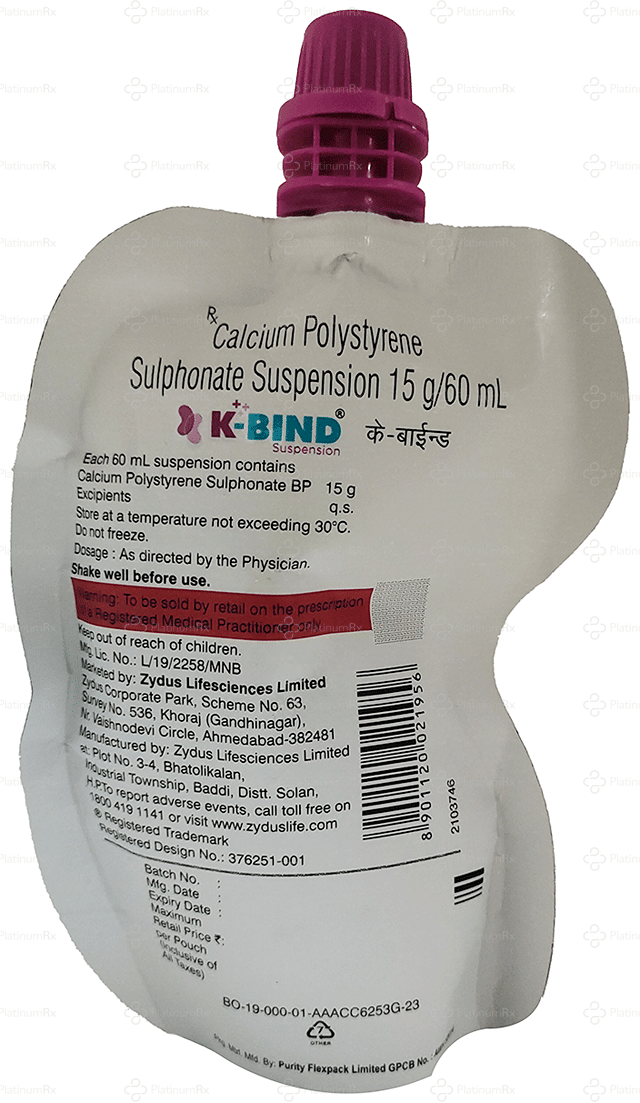 K Bind Sugar Free Oral Suspension 60ml