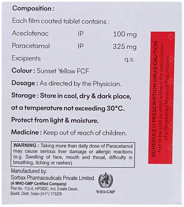 Dolx P 100/325mg Tablet 10s