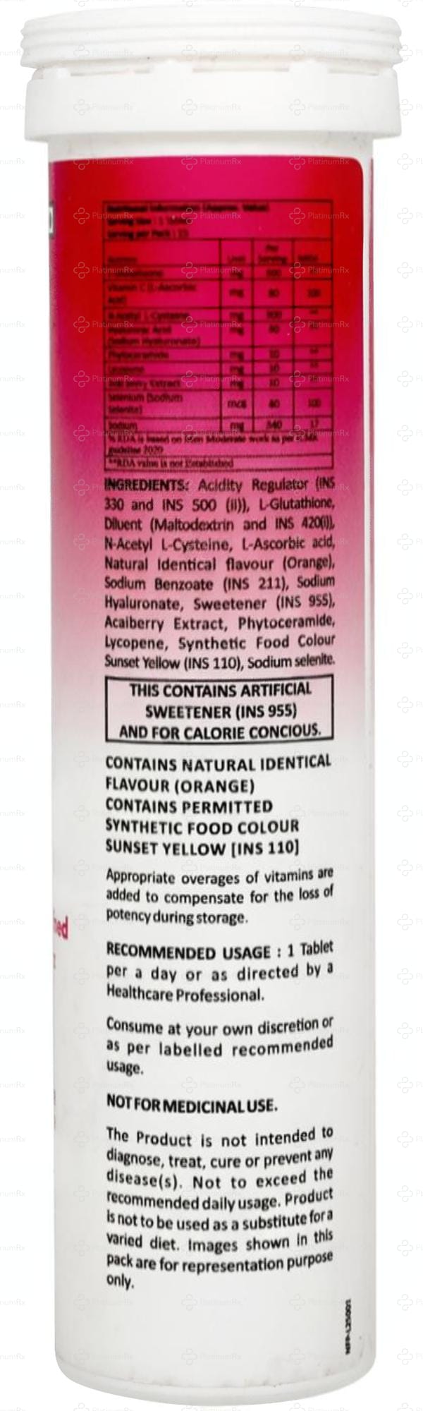 Ethiglo ET No Added Sugar orange Flavour Effervescent Tablet 15s