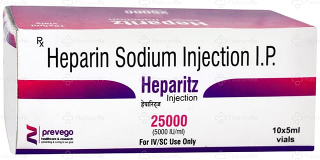 Heparitz 25000IU Injection 5ml