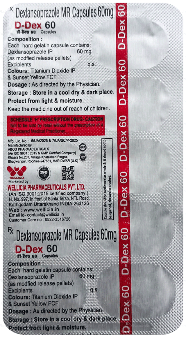 D Dex 60mg Capsule MR 10s