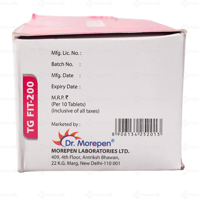 TG Fit 200mg Tablet 10s