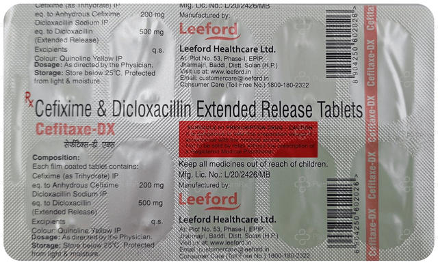 Cefitaxe DX 200/500mg Tablet 10s
