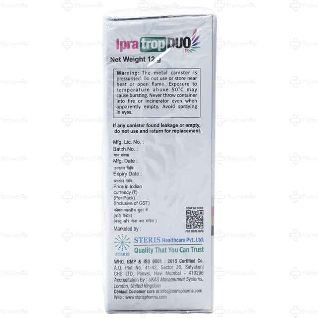 Ipratrop Duo 20/50 mcg Inhaler 200MDI