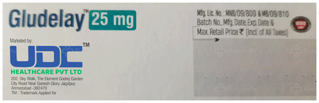 Gludelay 25mg Tablet 10s