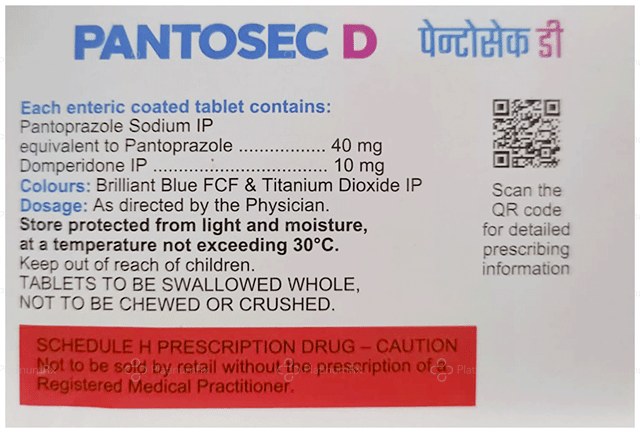 Pantosec D 10/40mg Tablet 15s