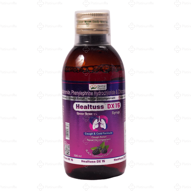 Healtuss-DX 15/5/2mg Syrup 100ml