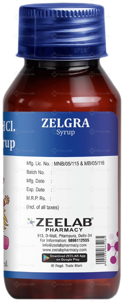 Zelgra 30mg Raspberry Syrup 60ml