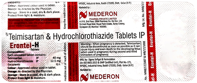 Erontel H 12.5/40mg Tablet 10s