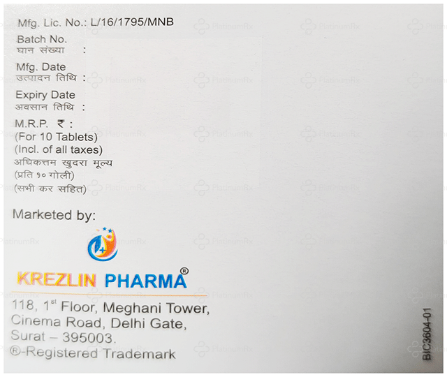 Dapakrez M 10/500mg Tablet ER 10s