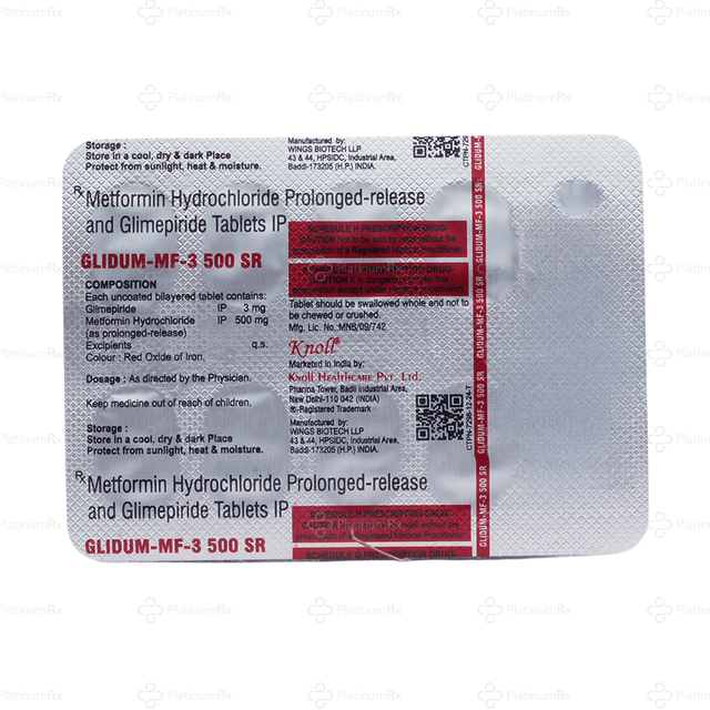 Glidum MF 3/500mg Tablet SR 10s