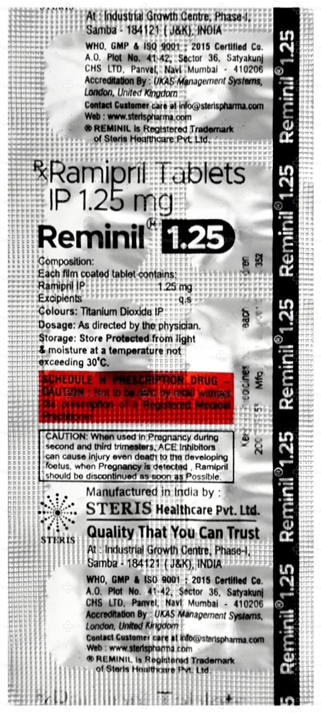 Reminil 1.25mg Tablet 10s