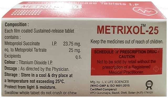 Metrixol 23.75mg Tablet SR 10s