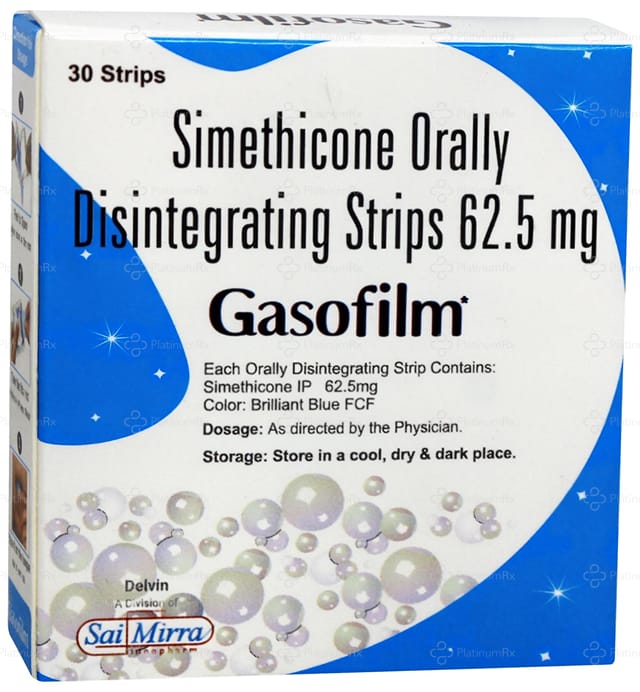 Gasofilm 62.5mg Oral Disintegrating Strip 30s